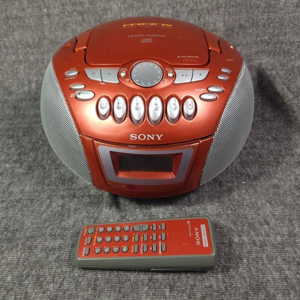 Sony CFD-E75 Portable Boombox CD Player AM/FM Radio Cassette Parts/Repair READ!!